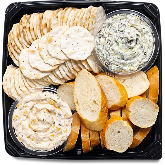 Crackers & Dip Snack Tray - Each