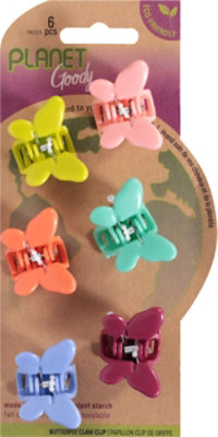 Goody Bio-plastic Butterfly Clips 6ct - 6CT - Image 2