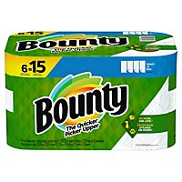 Bounty Select A Size Double Plus Roll White Paper Towels - 6 Roll - Image 1