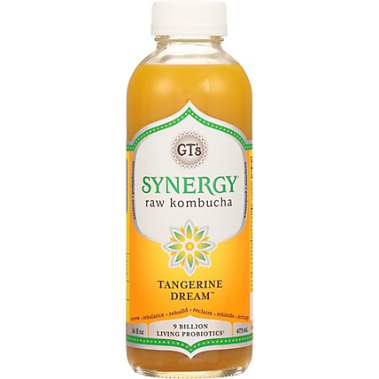 GT's Synergy Tangerine Dream Kombucha - 16 Fl. Oz. - Image 2