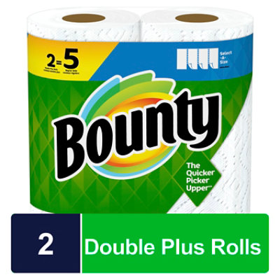 Bounty Select A Size White Double Plus Roll Paper Towels - 2 Count - Image 2