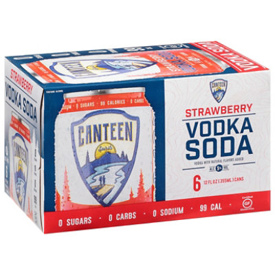 Canteen Strawberry Vodka Soda - 6-12 OZ