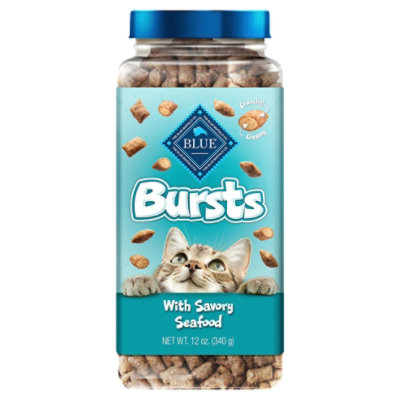 Blue Buffalo Bursts Filled Cat Treats Seafood - 12 OZ