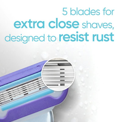 Gillette Venus Deluxe Smooth Platinum Womens Razor Handle + 2 Blade Refills - Each - Image 4