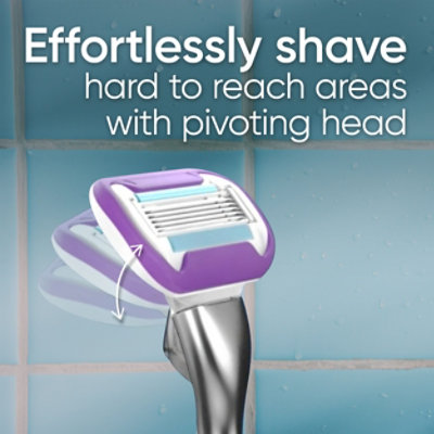 Gillette Venus Deluxe Smooth Platinum Womens Razor Handle + 2 Blade Refills - Each - Image 6