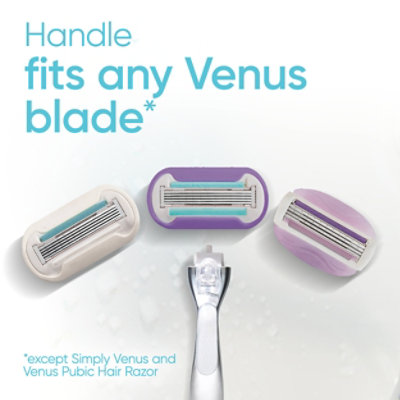 Gillette Venus Deluxe Smooth Platinum Womens Razor Handle + 2 Blade Refills - Each - Image 7