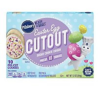 Pillsbury Ready To Bake Egg Cut Out Sugar Cookie Dough 10 Count - 7.2 OZ