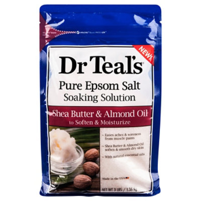 Dr Teals Soaking Solution Shea Butter & Almond Oil Pure Epsom Salt - 3 Lbs - Image 3