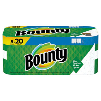 Bounty Select-A-Size Paper Towels White 8 Double Plus Rolls - 8 Count - Image 2