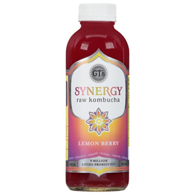 GT's Synergy Lemon Berry Kombucha - 16 Fl. Oz. - Image 3