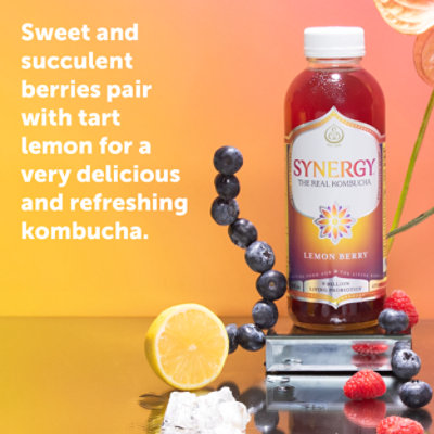 Synergy The Real Kombucha Lemon Berry - 16 Fl. Oz. - Image 2