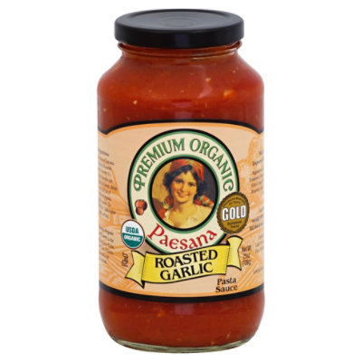 Paesana Organic Roasted Garlic Sauce - 25OZ - Image 1
