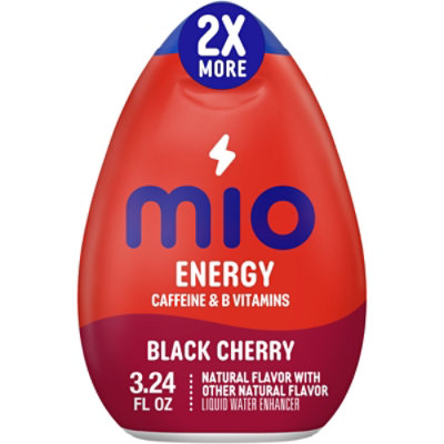 MiO Energy Black Cherry Liquid Water Enhancer Drink Mix with 2x More Bottle - 3.24 Fl. Oz. - Image 1