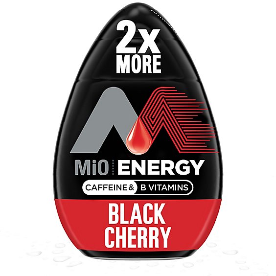 MiO Energy Black Cherry Liquid Water Enhancer Drink Mix with 2x More Bottle - 3.24 Fl. Oz.