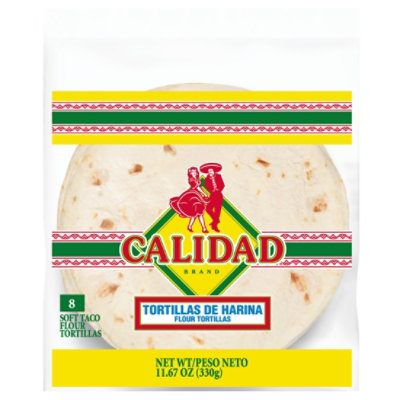 Calidad Flour Tortillas Soft Taco Size - 8 Count - Image 1
