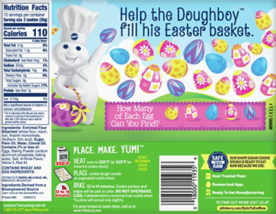 Pillsbury Ready To Bake Chick Shape Sugar Cookie Dough 20 Count - 9.1 OZ - Image 6