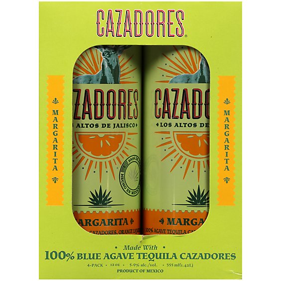 Cazadores Ready to Drink Gluten Free Margarita Cocktail Can - 4-355 Ml