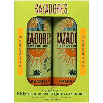 Cazadores Ready to Drink Gluten Free Margarita Cocktail Can - 4-355 Ml - Image 1