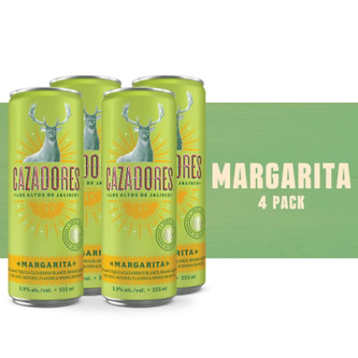 CAZADORES Ready To Drink Gluten Free Margarita Cocktail Can - 4-355 Ml