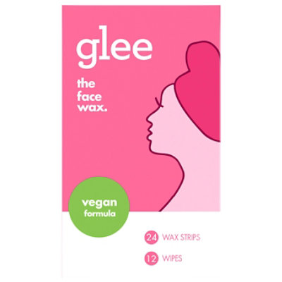 Glee The Body Wax Hair Removal Wax Strips for Women Raspberry Scent