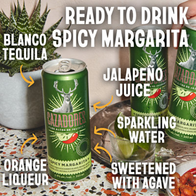 Cazadores Ready to Drink Gluten Free Spicy Margarita Cocktail Multipack - 4-355 Ml - Image 2