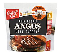 Quick Wdent Fully Cooked Angus Beef Patties - 1.125 LB