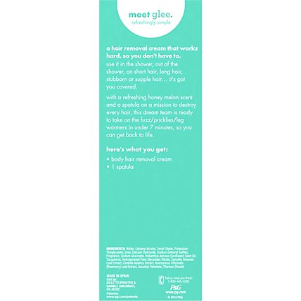 Glee Body Hair Removal Cream Depilatory Kit Honey Melon Scent - 6.76 Fl. Oz. - Image 5