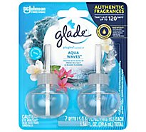 Glade Plugins Aqua Waves Scented Oil Air Freshener Refill 2 Count - 1.34 Oz