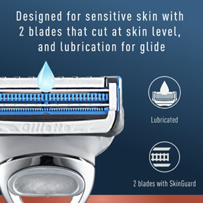 King C. Gillette Neck Razor Handle Plus 2 Blade Refills - Each - Image 3