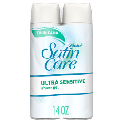 Gillette Satin Care Ultra Sensitive Shave Gel Twin Pack - 14 Oz - Image 1