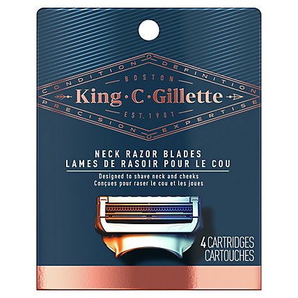 King C. Gillette Neck Razor Blades - 4 Count - Image 2