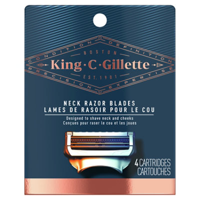 King C. Gillette Neck Razor Blades - 4 Count - Image 2
