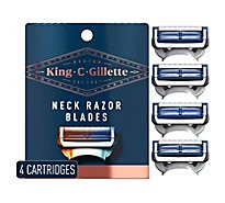 King C. Gillette Neck Razor Blades - 4 Count