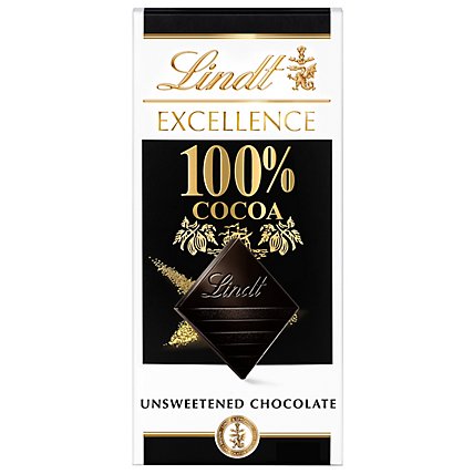 Lindt Excellence Chocolate Bar Dark Chocolate 100% Cocoa - 1.7 Oz - Image 2