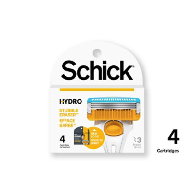 Schick Hydro Stubble Eraser Mens Razor Refills Cartridges - 4 Count - Image 1