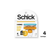 Schick Hydro Skin Comfort Stubble Eraser Mens Razor Refills Cartridges - 4 Count