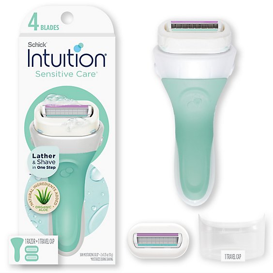 Schick Intuition Sensitive Care Womens Razor With 1 Razor Handle and 2 Refills - Each