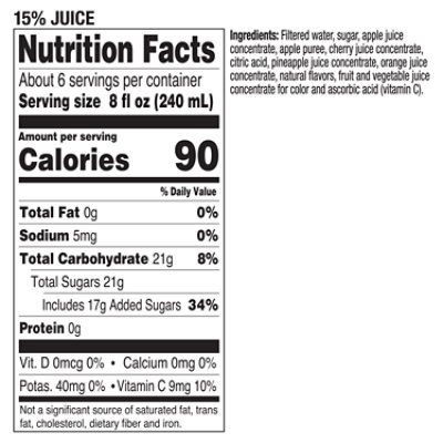 Tropicana Caribbean Sunset Flavor Drink Bottle - 52 Fl. Oz. - Image 4