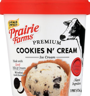 Prairie Farms Small Batch Cookies & Cream Ice Cream Pint - 16 OZ - Image 2