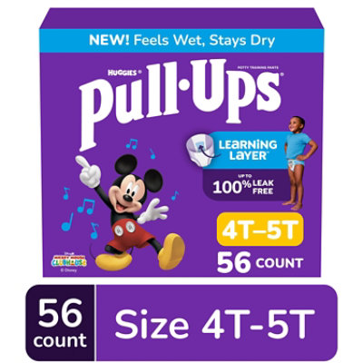 Pull-Ups Potty Training Underwear for Boys Size 4T to 5T - 56 Count