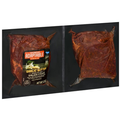 Adaptable Meals Garlic Butter Boneless Beef Sirloin Steak - 0.75 Lb