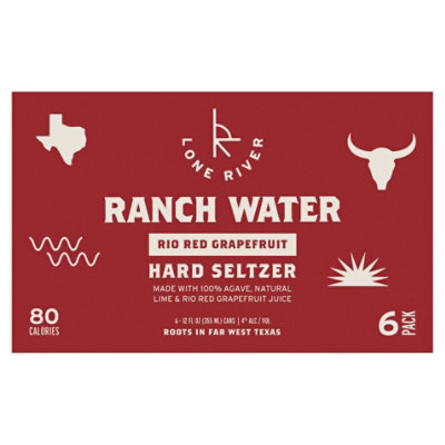 Lone River Ranch Water Hard Seltzer Rio Red Grapefruit - 6-12 Fl. Oz. - Image 3