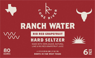 Lone River Ranch Water Hard Seltzer Rio Red Grapefruit - 6-12 Fl. Oz. - Image 6