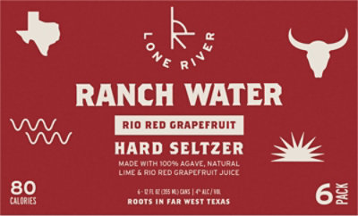 Lone River Ranch Water Hard Seltzer Rio Red Grapefruit - 6-12 Fl. Oz. - Image 2