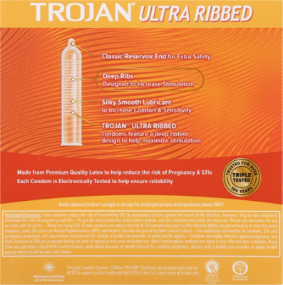 Trojan Ultra Ribbed Condoms For Ultra Stimulation Pack - 36 Count - Image 4