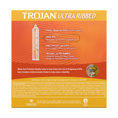 Trojan Ultra Ribbed Condoms For Ultra Stimulation Pack - 36 Count - Image 5