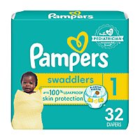 Pampers Swaddlers Size 1 Diapers - 32 Count - Image 2