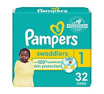Pampers Swaddlers Diapers Size 1 Jumbo - 32 Count