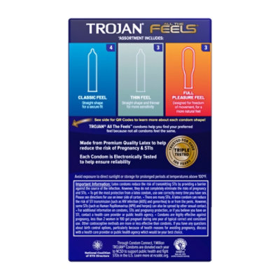 Trojan All The Feels Latex Condoms - 10 Count - Image 3