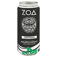 Zoa Energy Drink Pineapple Coconut Zero Sugar - 16 FZ - Image 3